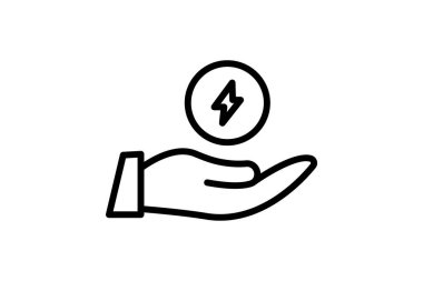 Enerji Verimlilik Çizgisi simgesi, vektör, piksel mükemmel, illüstratör dosyası