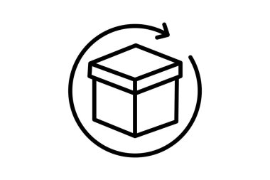 Ürün Dönüş çizgisi simgesi, vektör, piksel mükemmel, illüstratör dosyası