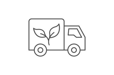 Kamyon Yaprak İnce Çizgisi simgesi, vektör, piksel mükemmel, illüstratör dosyası