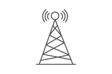 Sinyal anten ince çizgi simgesi, vektör, piksel mükemmel, illüstratör dosyası