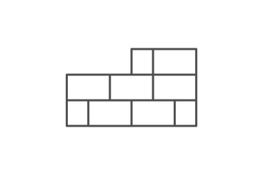 Brick Wall ince çizgi simgesi, vektör, piksel mükemmel, illüstratör dosyası