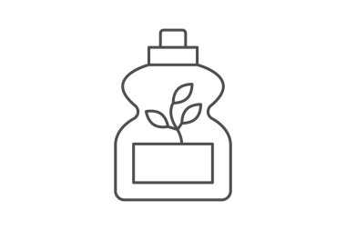 Deterjan Eko ince çizgi simgesi, vektör, piksel mükemmel, illüstratör dosyası