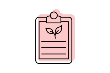 Kontrol Listesi Ekolojisi renk gölge inceliği simgesi, vektör, piksel mükemmel, illüstratör dosyası