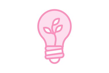 Ekolojik Işık duoton çizgi simgesi, vektör, piksel mükemmel, illüstratör dosyası