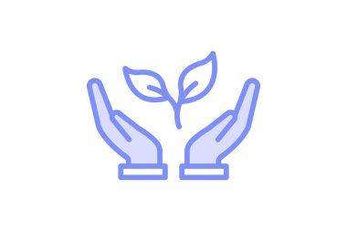 El Santrali duoton çizgi simgesi, vektör, piksel mükemmel, illüstratör dosyası