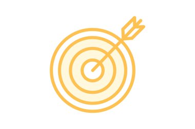 Hedef duotone çizgi simgesi, vektör, piksel mükemmel, illüstratör dosyası