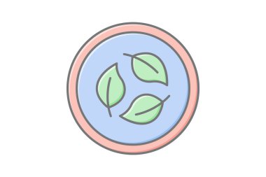 Biyoçözünür doğrusal renk simgesi, vektör, piksel mükemmel, illüstratör dosyası