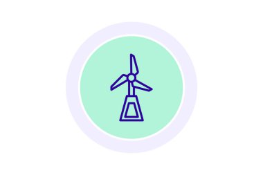 Rüzgar Gücü renk çemberi simgesi, vektör, piksel mükemmel, illüstratör dosyası