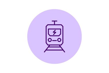 Elektrik Treni beşgeni, vektör, piksel mükemmel, illüstratör dosyası