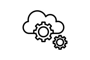 Bulut Geliştirme çizgisi simgesi, vektör, piksel mükemmel, illüstratör dosyası