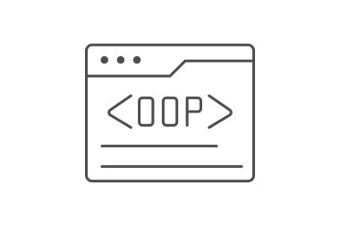 Object-Oriented Programming thinline icon , vector, pixel perfect, illustrator file clipart