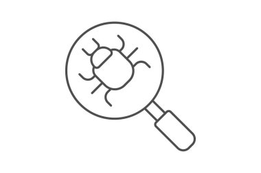 Hata ayıklama simgesi, vektör, piksel mükemmel, illüstratör dosyası