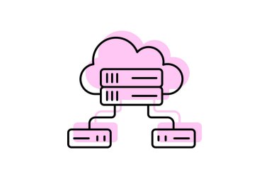 Sanalleştirme renk gölge ince çizgi simgesi, vektör, piksel mükemmel, illüstratör dosyası