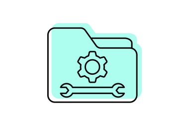 Dizin Bakımı renk gölge inceltici simge, vektör, piksel mükemmel, illüstratör dosyası