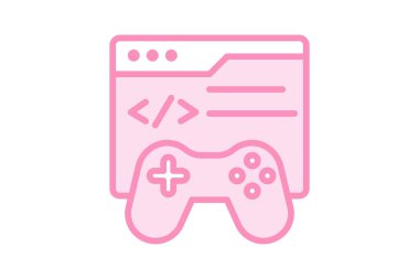 Oyun Geliştirme duotone satır simgesi, vektör, piksel mükemmel, illüstratör dosyası