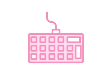 Klavye duoton satır simgesi, vektör, piksel mükemmel, illüstratör dosyası