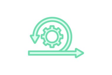 Çevik Geliştirme duoton çizgi simgesi, vektör, piksel mükemmel, illüstratör dosyası