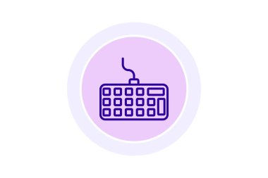 Klavye renk çemberi simgesi, vektör, piksel mükemmel, illüstratör dosyası