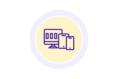 Yanıt Tasarım renk çemberi simgesi, vektör, piksel mükemmel, illüstratör dosyası