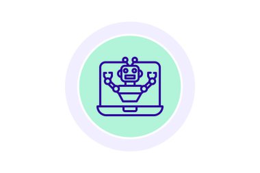 Robotik Uygulama renk çemberi simgesi, vektör, piksel mükemmel, illüstratör dosyası