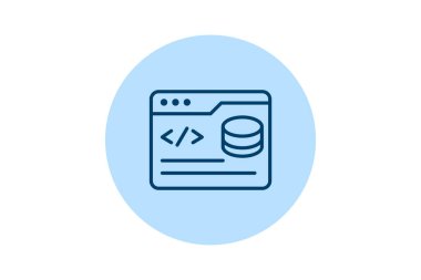 Arka uç Geliştirme pentaglow, vektör, piksel mükemmel, illüstratör dosyası