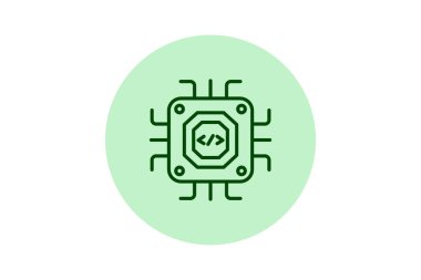 Mikroçip beşgeni, vektör, piksel mükemmel, illüstratör dosyası