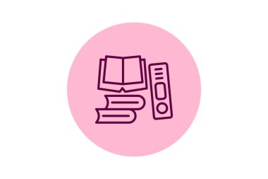 Kitaplıklar pentaglow, vektör, piksel mükemmel, illüstratör dosyası