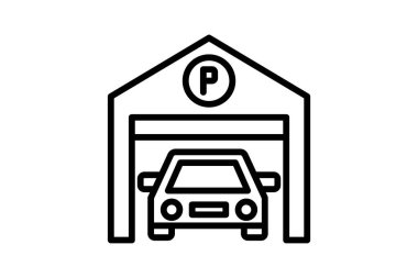 Parking line icon , vector, pixel perfect, illustrator file clipart