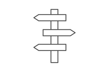 Yönsel İşaretler ince simge, vektör, piksel mükemmel, illüstratör dosyası