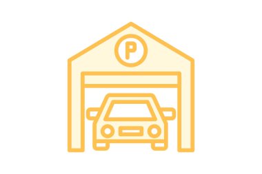 Parking duotone line icon , vector, pixel perfect, illustrator file clipart