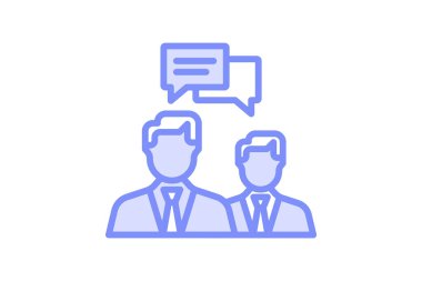 İstemci Danışmanlık çizgi simgesi, vektör, piksel mükemmel, illüstratör dosyası