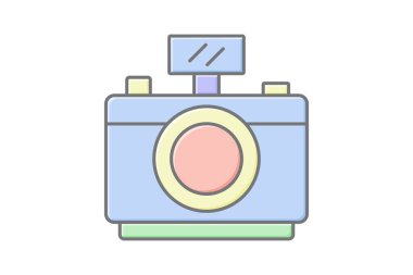 Photography lineal color icon , vector, pixel perfect, illustrator file clipart