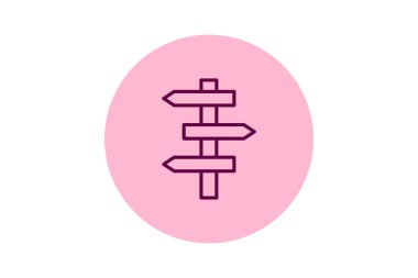 Yönsel İşaretler pentaglow, vektör, piksel mükemmel, illüstratör dosyası