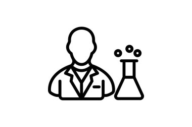 Laboratuvar çizgisi simgesi, vektör, piksel mükemmel, illüstratör dosyası