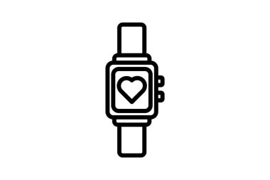 Sağlık İzleme Çizgisi simgesi, vektör, piksel mükemmel, illüstratör dosyası