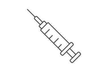 Syringe thinline icon , vector, pixel perfect, illustrator file clipart