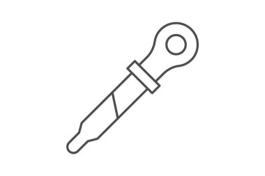 Medicine Dropper ince çizgi simgesi, vektör, piksel mükemmel, illüstratör dosyası