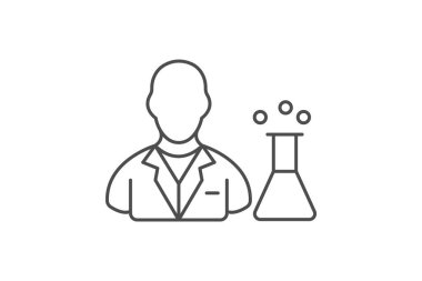 Laboratuvar inceliği simgesi, vektör, piksel mükemmel, illüstratör dosyası