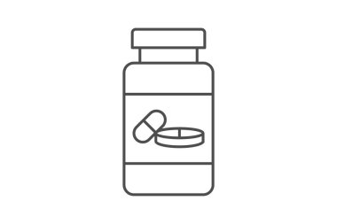 Ek dosyalar ince simge, vektör, piksel mükemmel, illüstratör dosyası