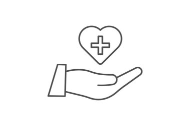 Sağlık Hizmetleri İnce Çizgisi simgesi, vektör, piksel mükemmel, illüstratör dosyası