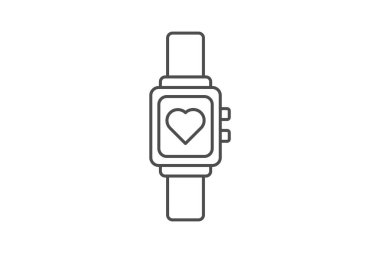 Sağlık İzleyici İnce Çizgisi simgesi, vektör, piksel mükemmel, illüstratör dosyası