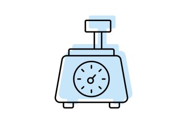 Ağırlık Boyutu Renk Gölgesi İnce Çizgisi simgesi, vektör, piksel mükemmel, illüstratör dosyası