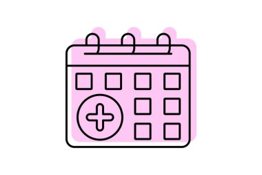 Tıbbi atama renk gölge inceltici simge, vektör, piksel mükemmel, illüstratör dosyası