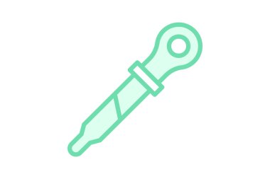Medicine Dropper duotone çizgi simgesi, vektör, piksel mükemmel, illüstratör dosyası