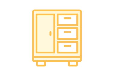 İlaç Kabinesi duoton satır simgesi, vektör, piksel mükemmel, illüstratör dosyası