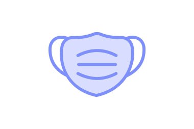 Maske duotone çizgi simgesi, vektör, piksel mükemmel, illüstratör dosyası