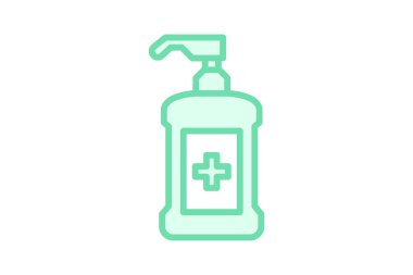 Antiseptik duoton çizgi simgesi, vektör, piksel mükemmel, illüstratör dosyası