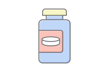 Hap Şişesi renk simgesi, vektör, piksel mükemmel, illüstratör dosyası