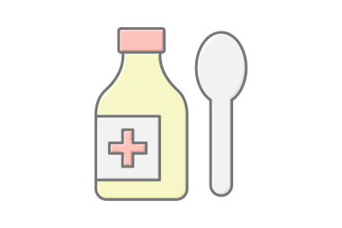 Spoon Syrup renk simgesi, vektör, piksel mükemmel, illüstratör dosyası