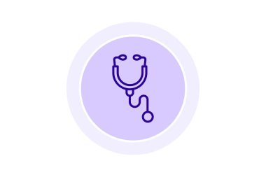 Stetoskop renk çemberi simgesi, vektör, piksel mükemmel, illüstratör dosyası